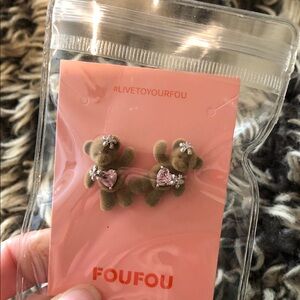 MAISON FOUFOU BEAR EARRINGS🧸🌸🌷